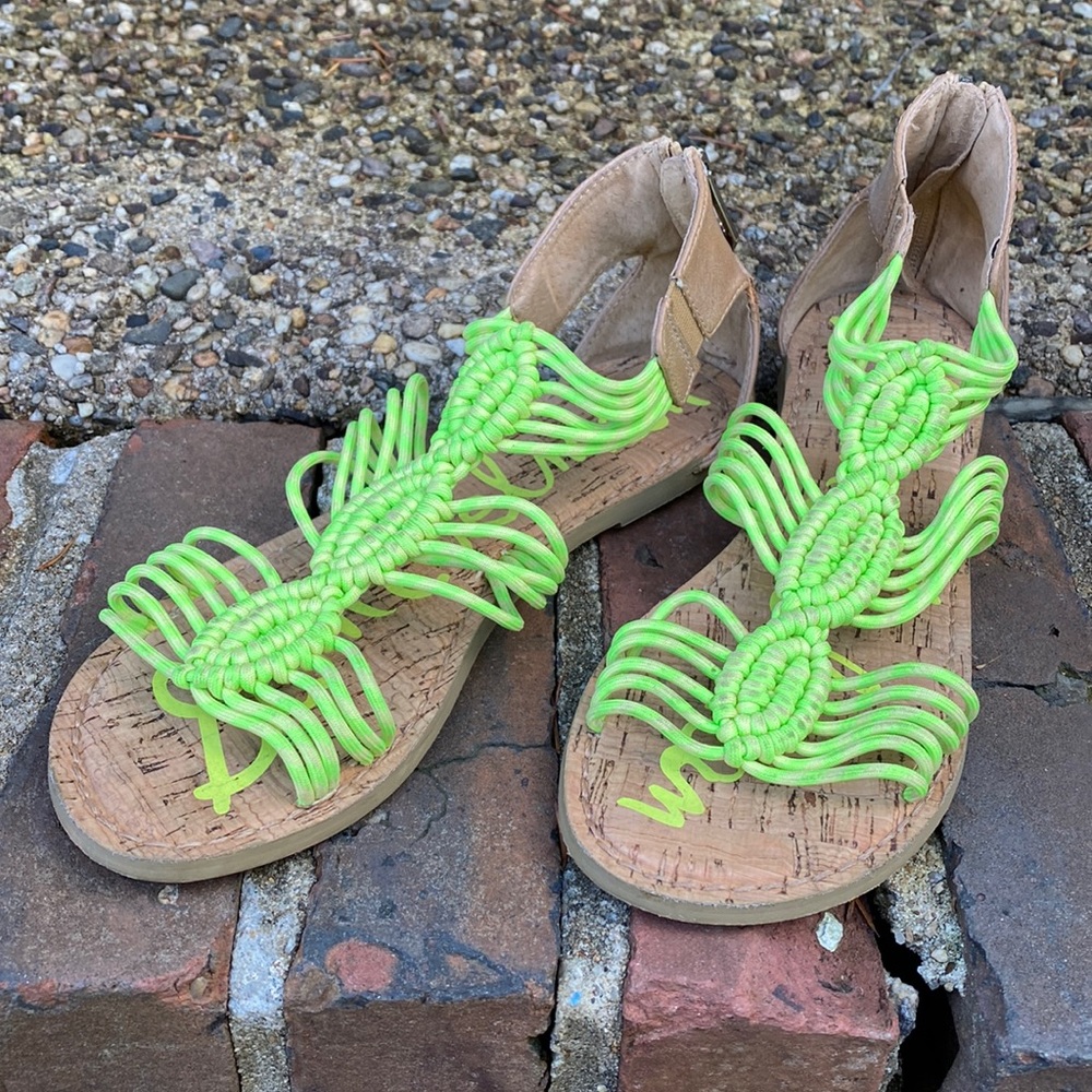 Girls’ Green Gladiator Sandals Sam Edelman